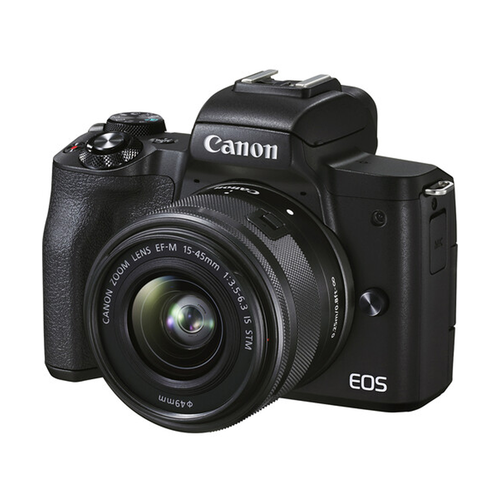 Canon EOS M50 Mark 24.1MP With 15-45MM IS STM Lens 4K WI-FI Mirrorless Camera - Black