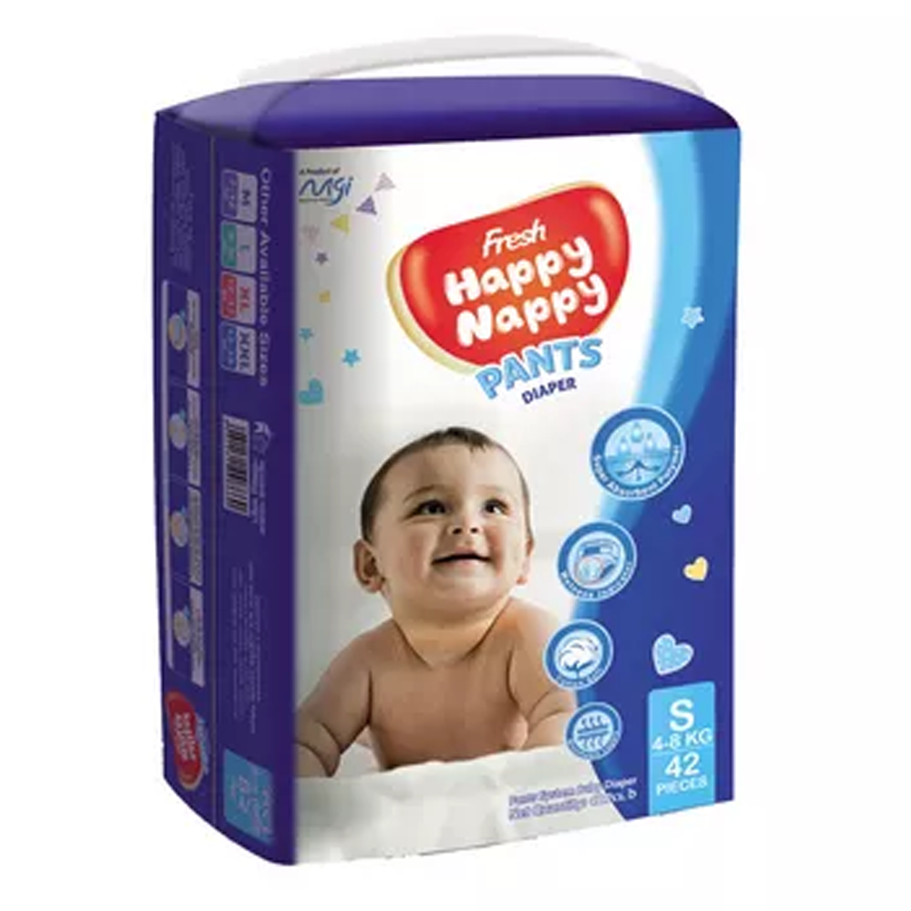 Fresh Happy Nappy Pant Diaper - Small - 4- 8 kg - 42Pcs