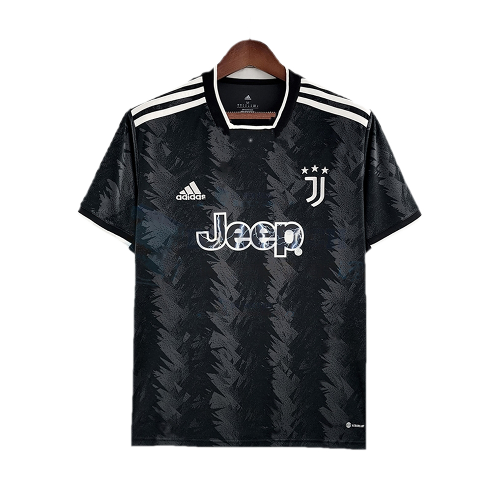 Juventus Mesh Cotton Short Sleeve Away Jersey For Unisex - Black ...