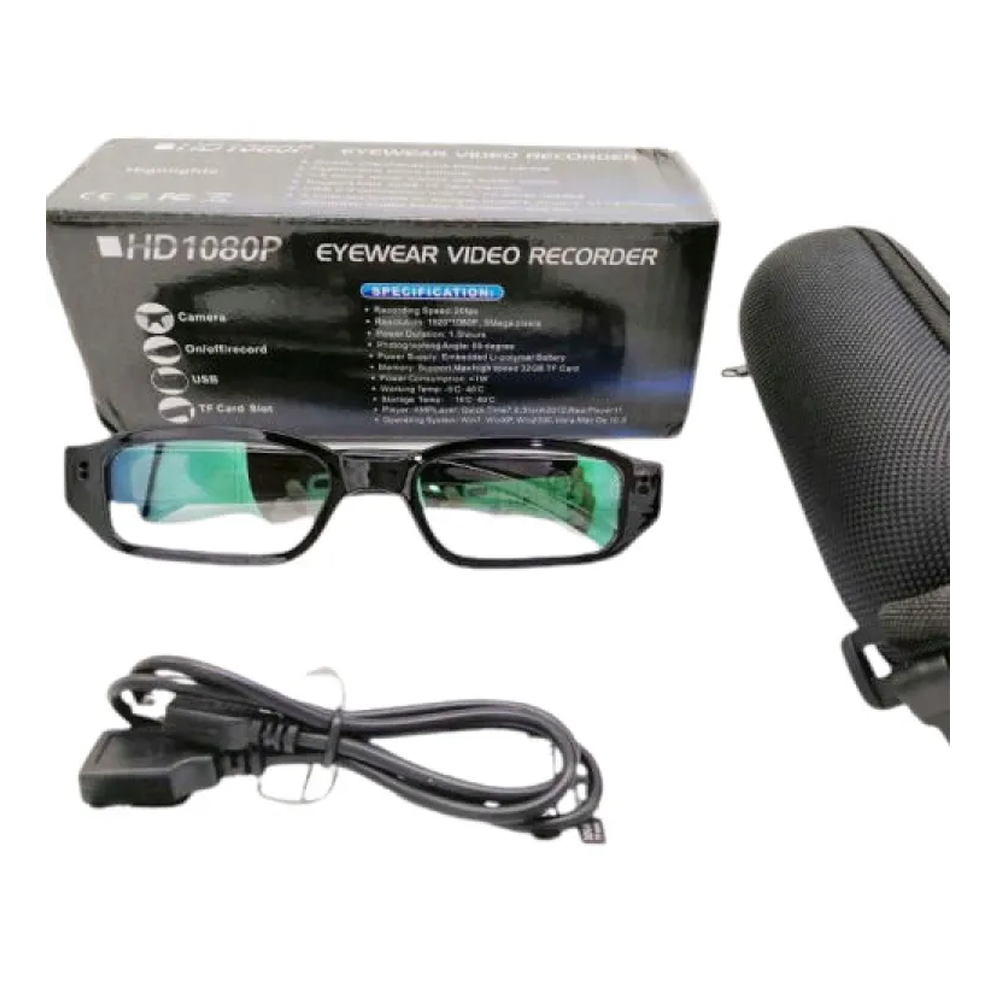 Eye Wear Glasses Video With Voice Recorder Glass Camera - Black
