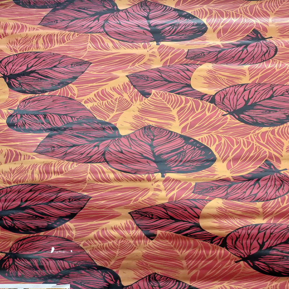 PVC Leaf Wallpaper - 75sqft - Multicolor - SW 3