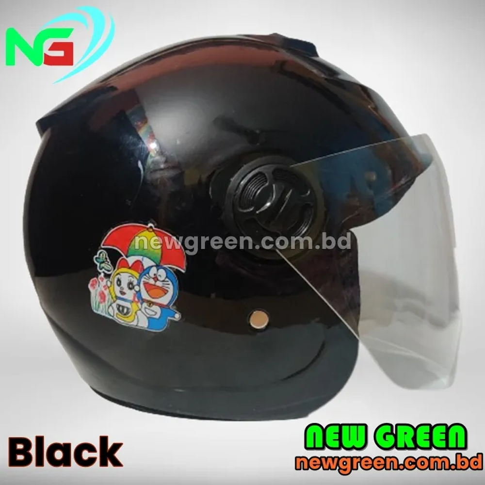 ICON Half Face Helmet For Kids - Black