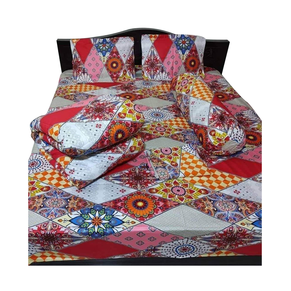 Fashionable Twill Comforter Set Five In One - CFS-50 - Multicolor