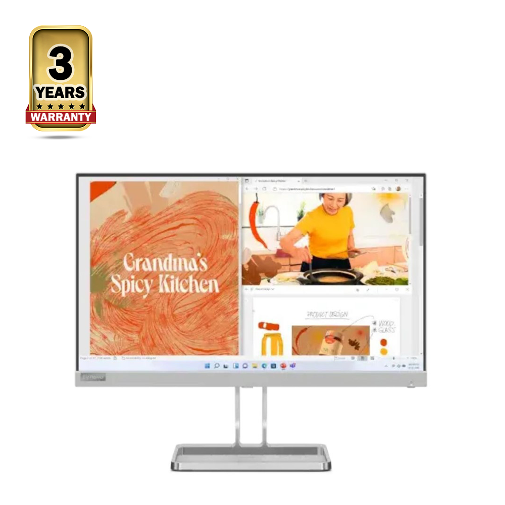 Lenovo L22i-40 IPS WLED Borderless Monitor - 21.5 Inch - Silver - win-112