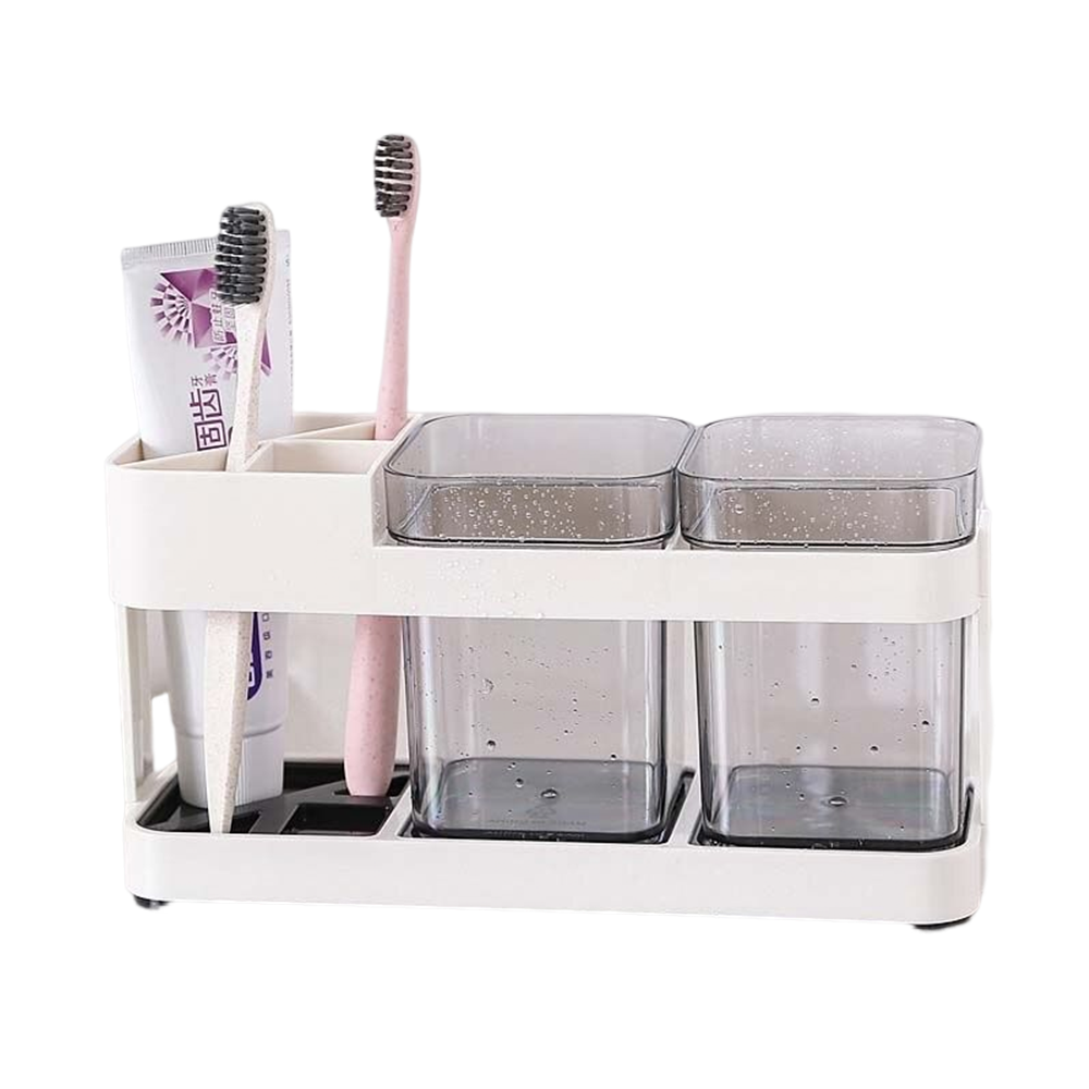 Electric Toothbrush Storage Box and Toothbrush Holder - White