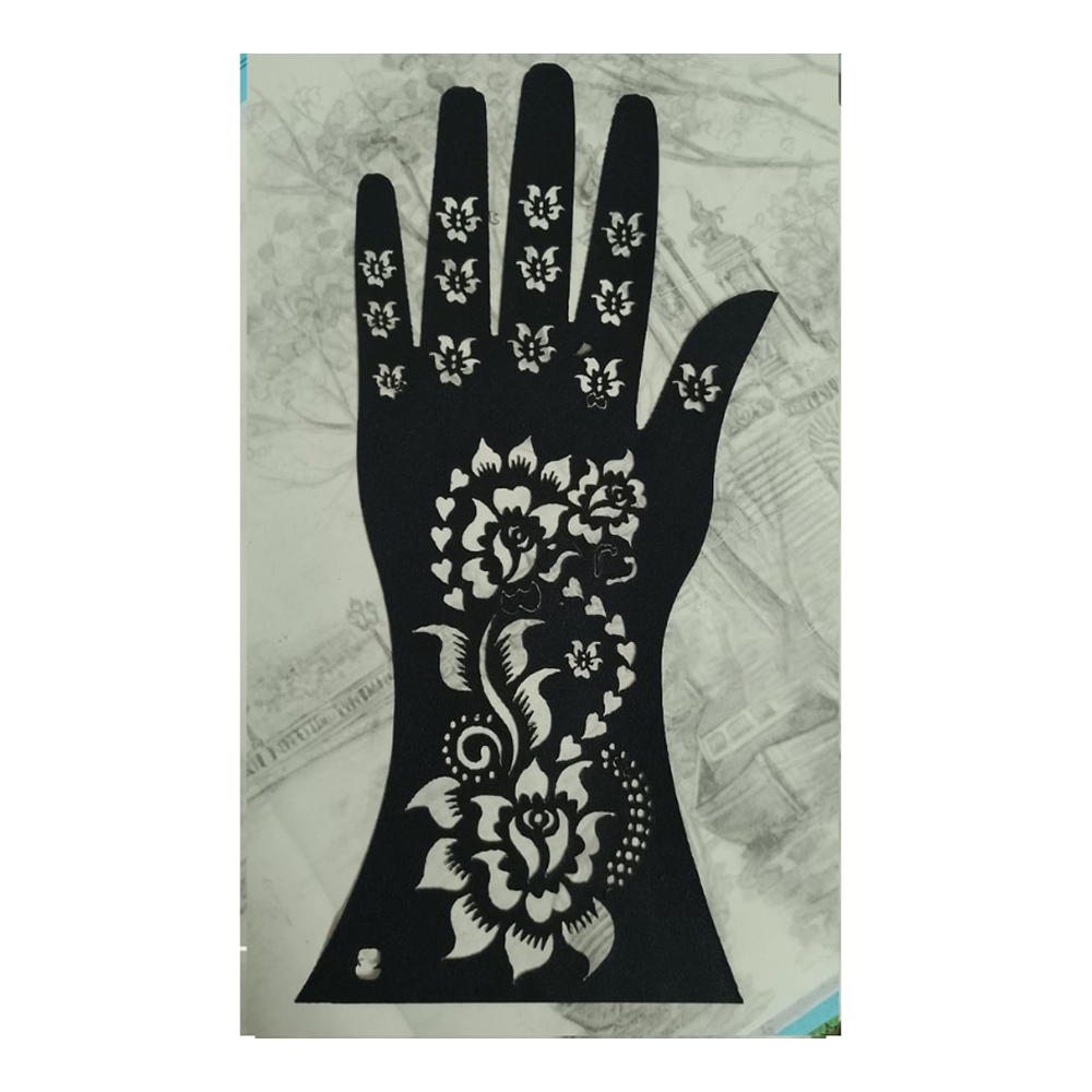 Mehedi Henna Hand Stencil Sticker For Women