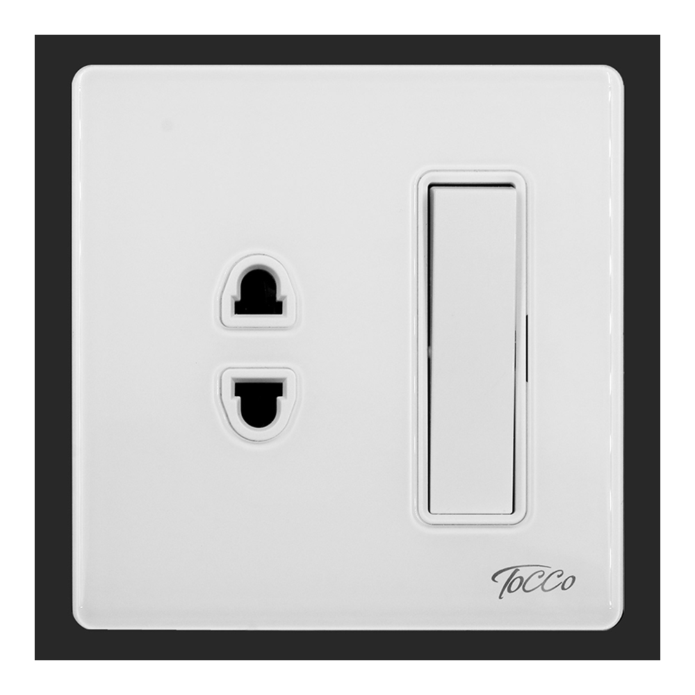 Tocco A1 Series 2 Pin Multi Socket - White