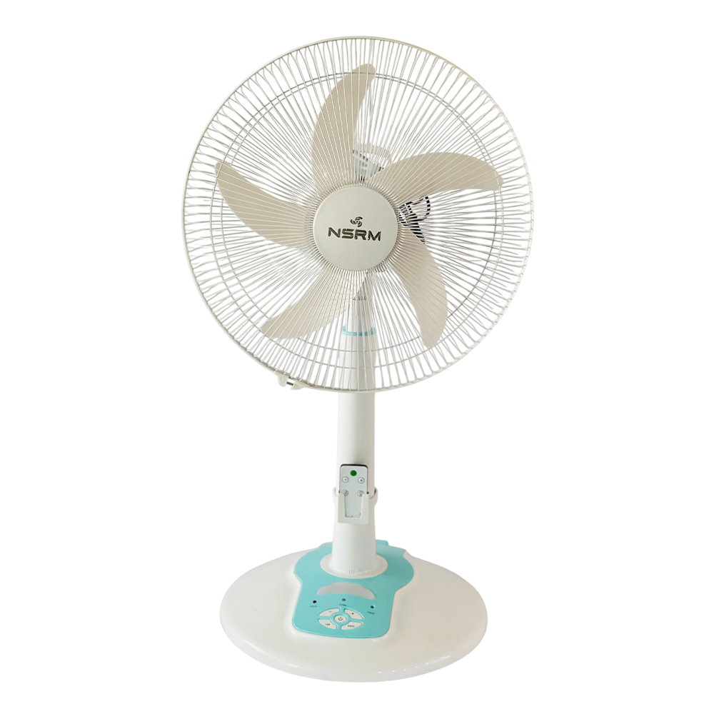 NSRM Charger Stand Remote Fan - 16 Inch - White