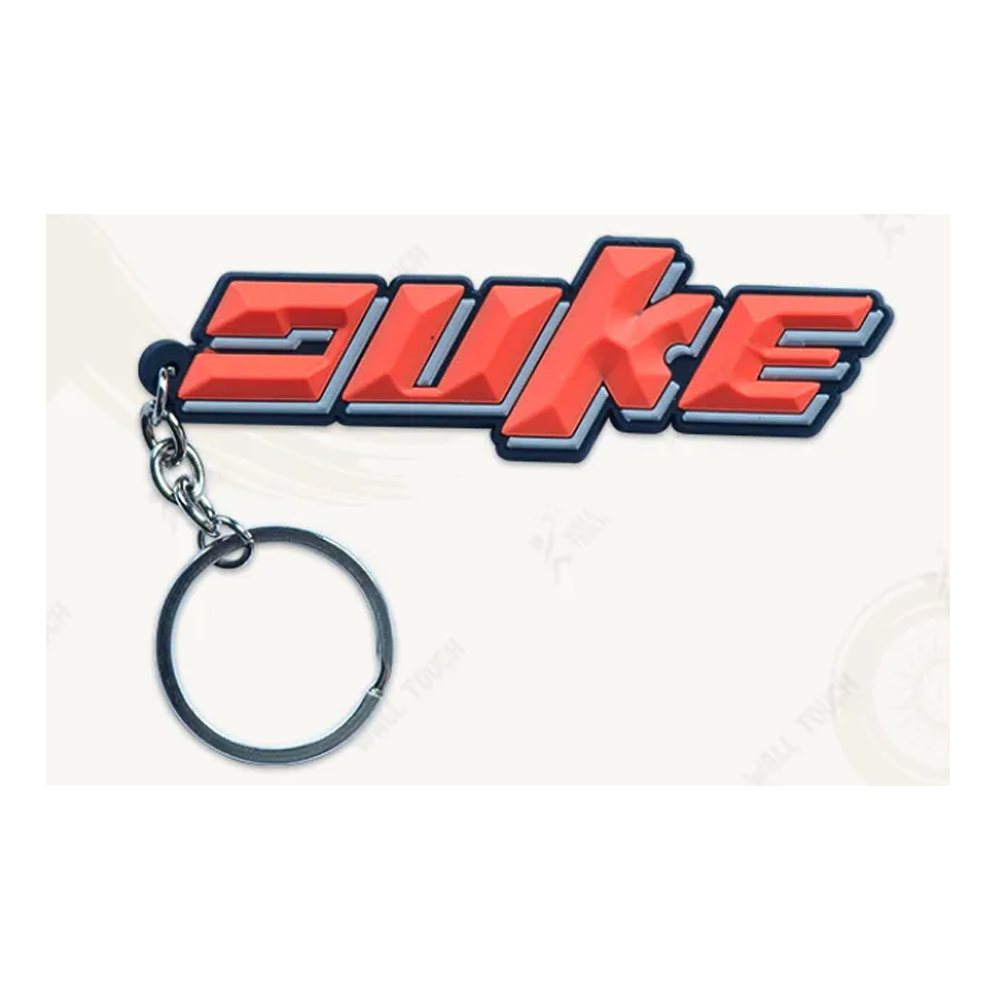 Duke Rubber PVC Keychain Key Ring For Bike and Car - Orange - 335156601