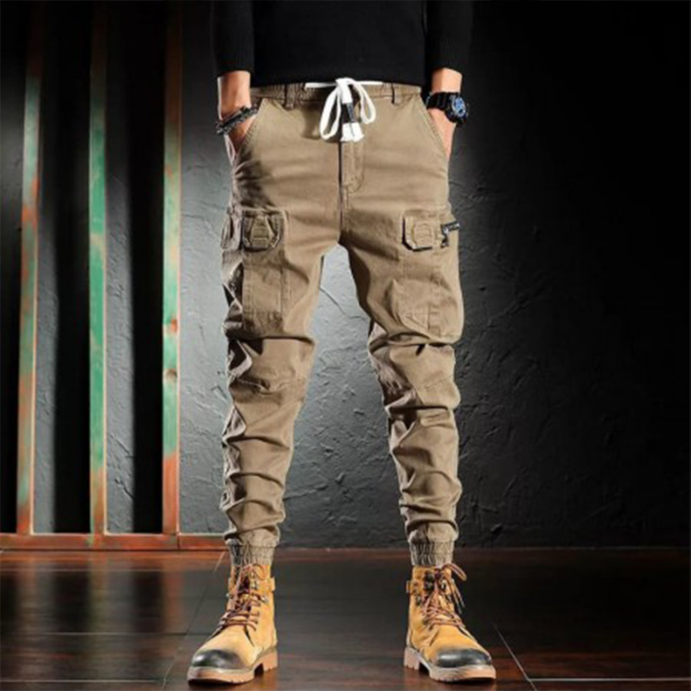 China Cotton Exclusive Joggers For Men - Khaki