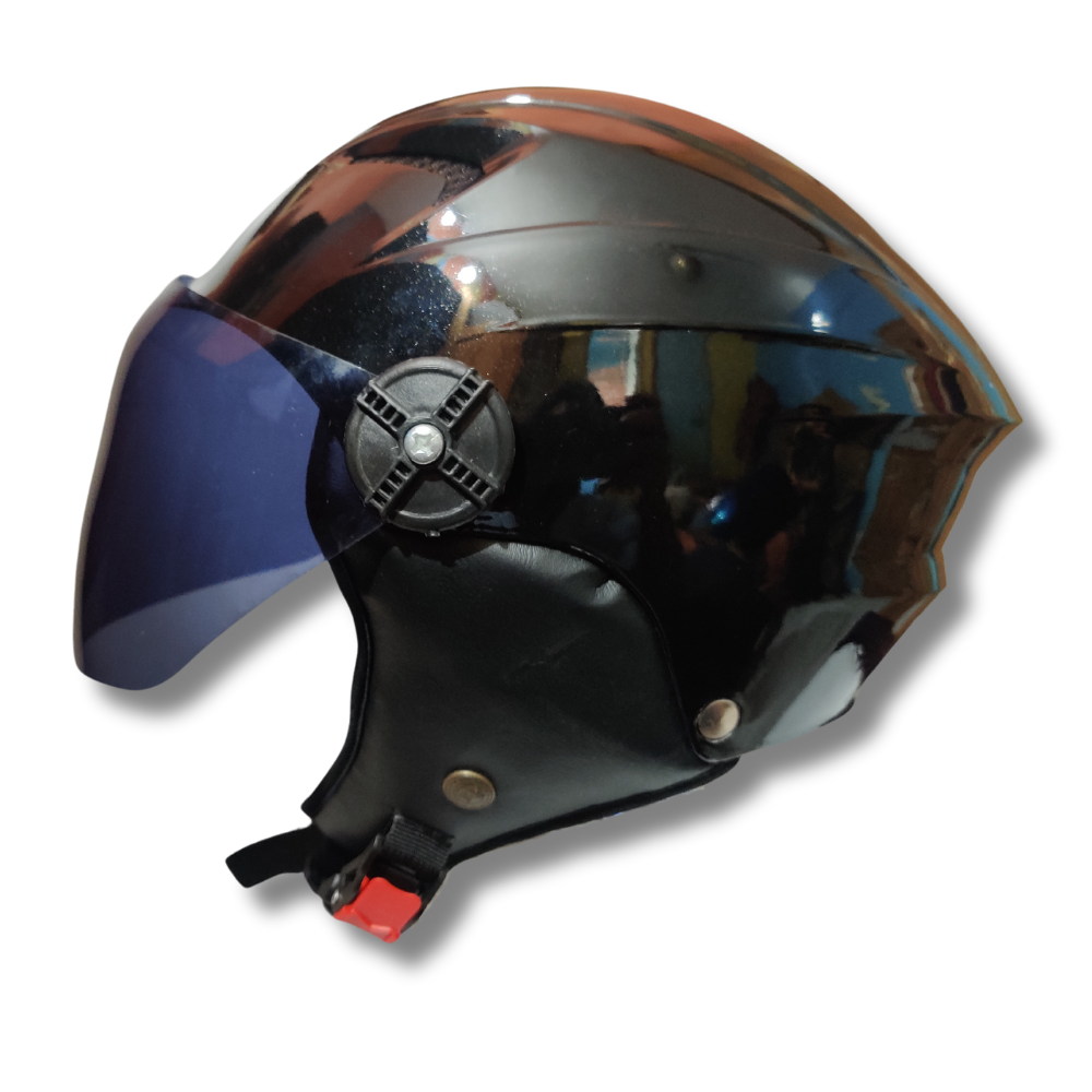 MIBK Dame Dude Open Face Helmet - Black