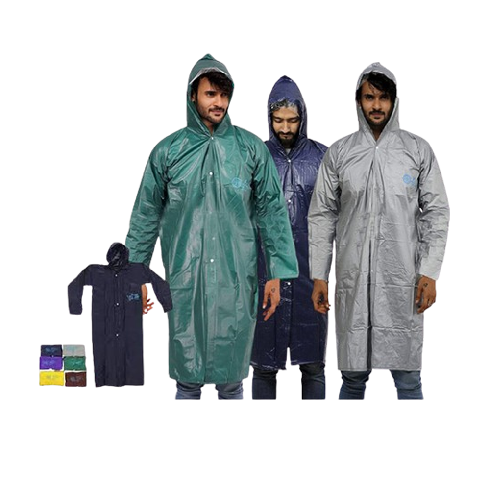  Polyester Raincoat For Men - Multicolor