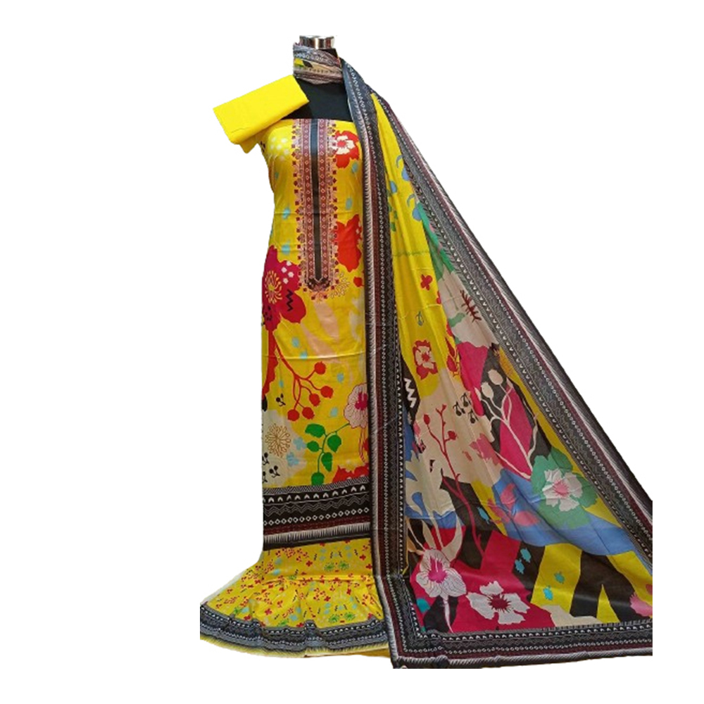 Unstitched Cotton Digital Printed Malhar Salwar Kameez For Women - Multicolor - 3R-M31