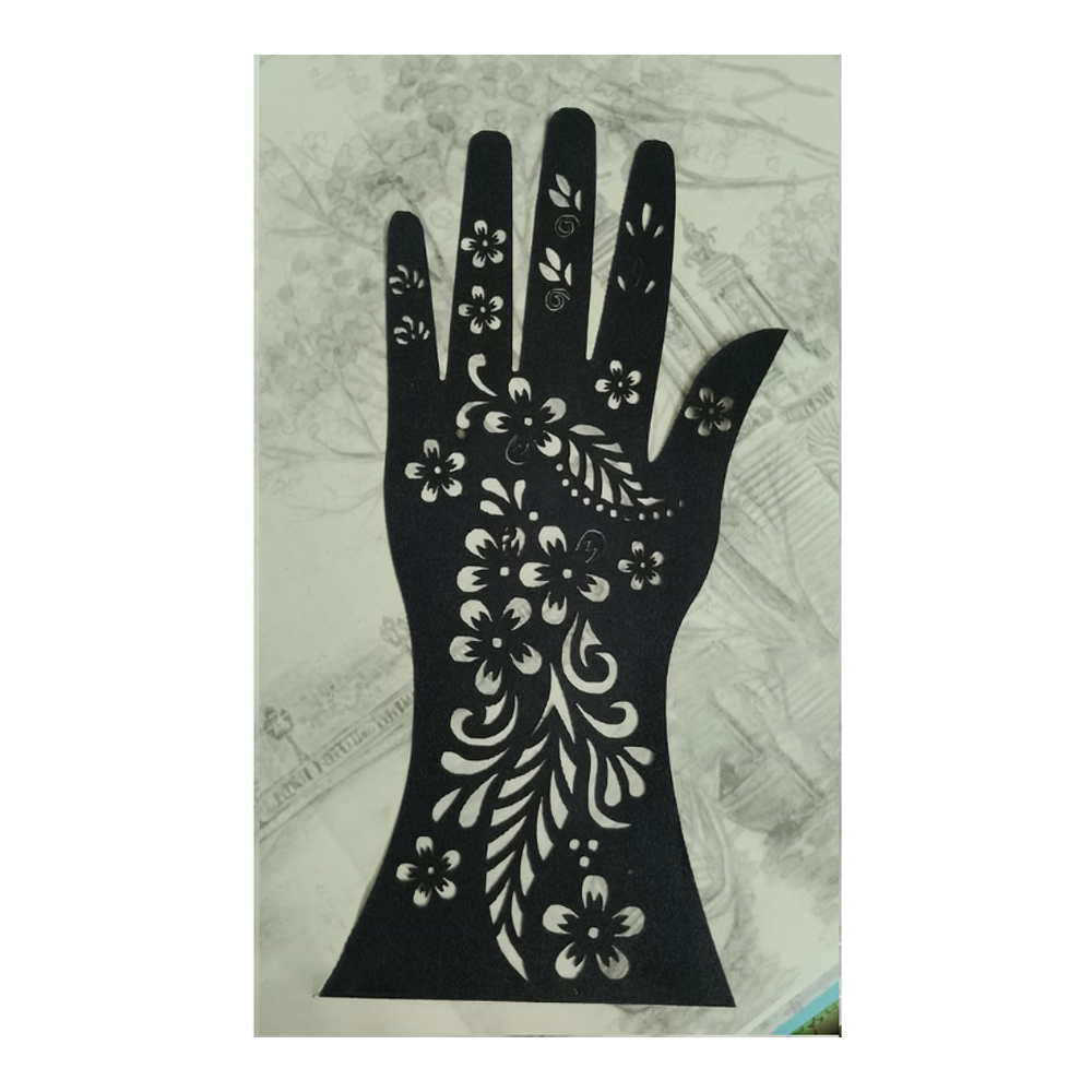 Mehedi Henna Hand Stencil Sticker For Women