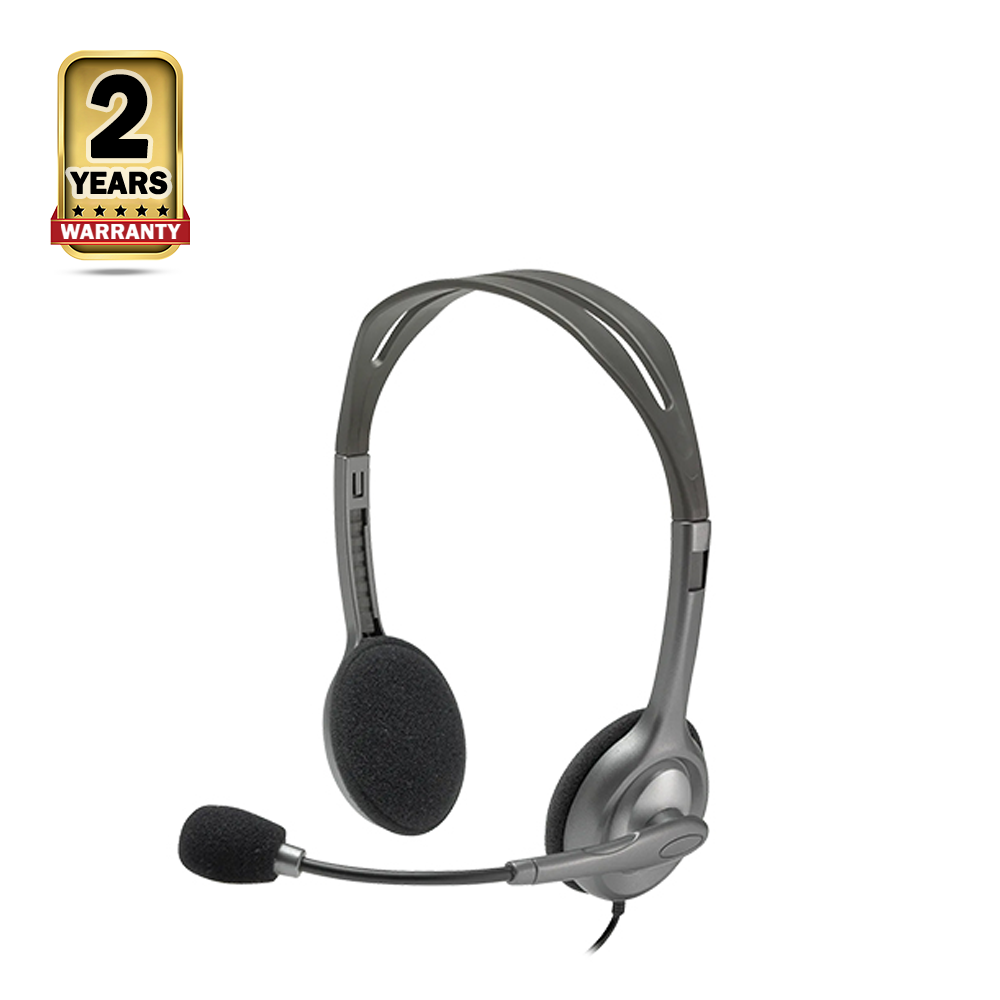 Logitech H110 Stereo Headset Headphone - Silver