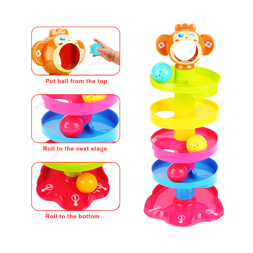 Plastic 5 Tier Roll Ball For Kids - Multicolor - 188464685