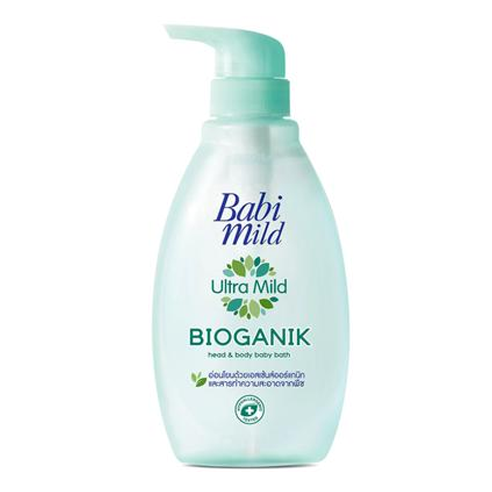 Babi Mild Ultra Mild Bioganik Head and Body Baby Bath Wash 400ml