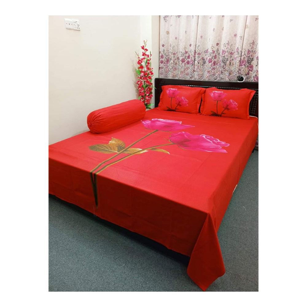 Cotton Bedsheet with Pillow Covers - king Size - 2502015