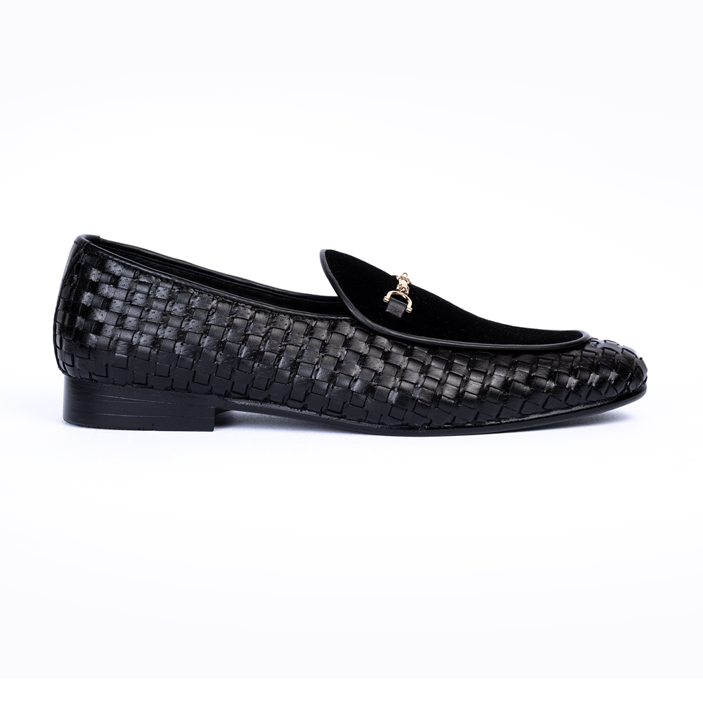 Regals Braided Shoes For Men - RVBH - Black 