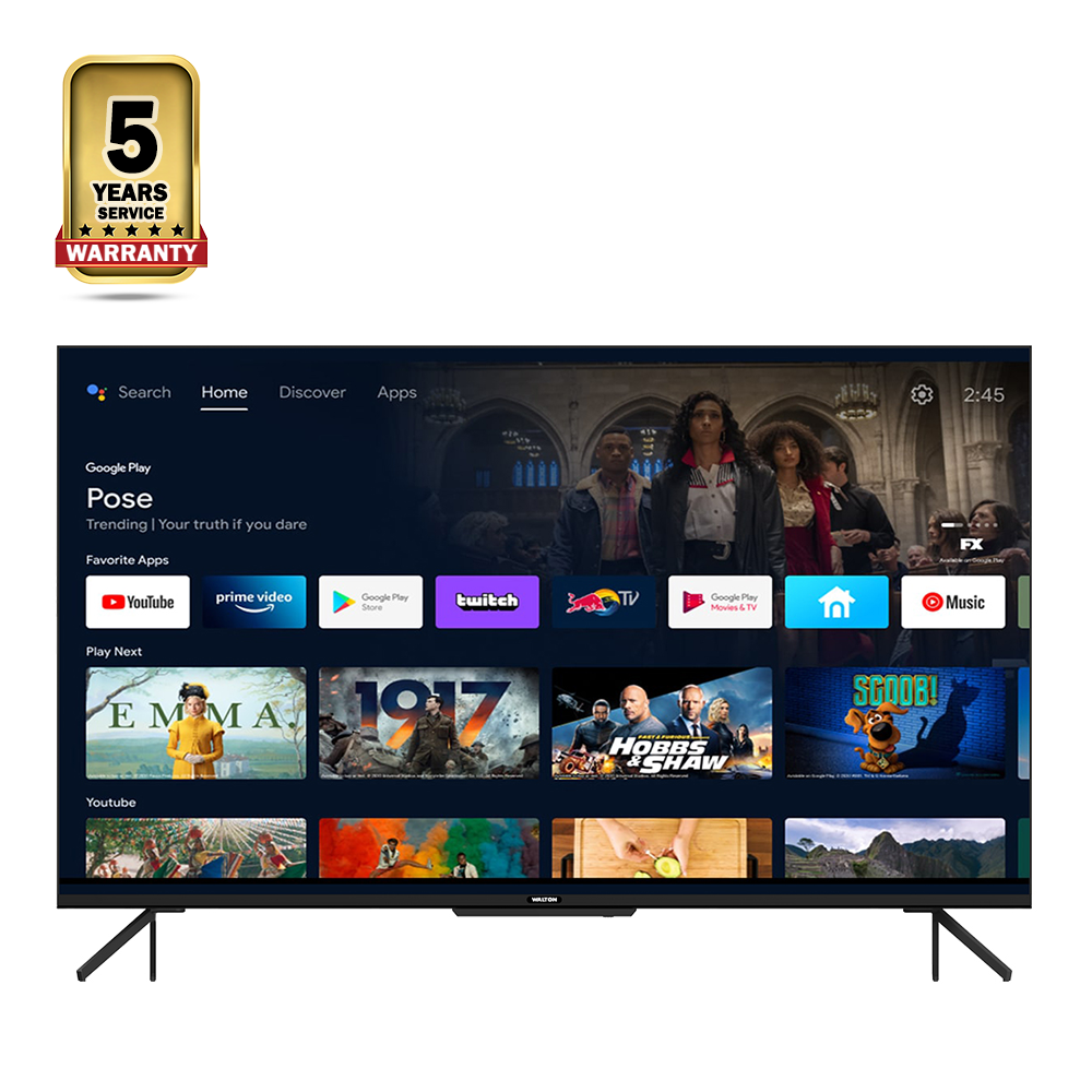 Walton W43S2FG 4K Ultra HD Smart Android TV - 43 Inch - Black