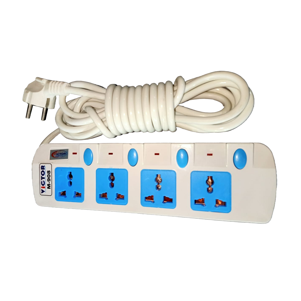 Victor M-908 4 points Multiplug 5 Mtr- White