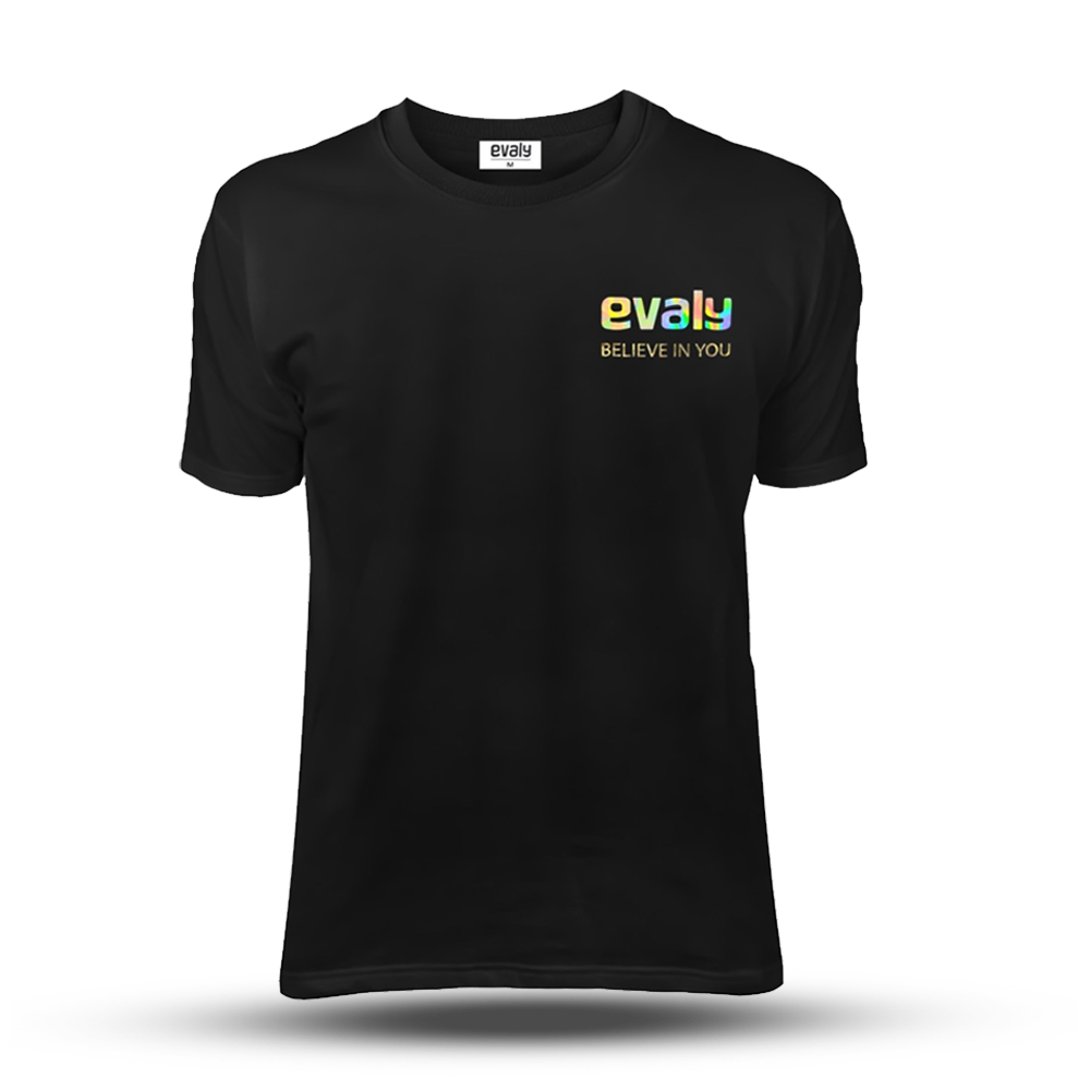 Evaly Men's Short Sleeve T-Shirt - Black - E-22