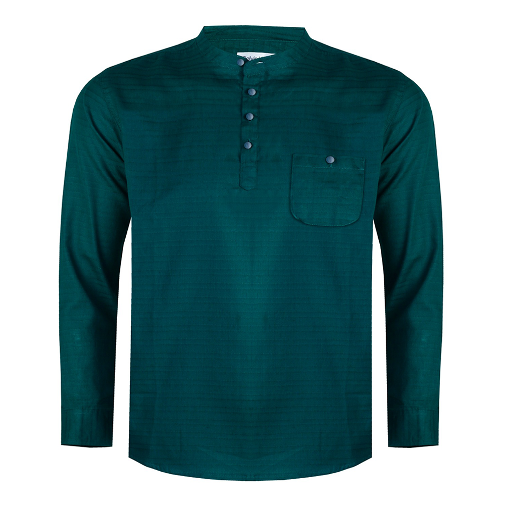 Cotton Full Sleeve Katua For Men - Light Green - OP221