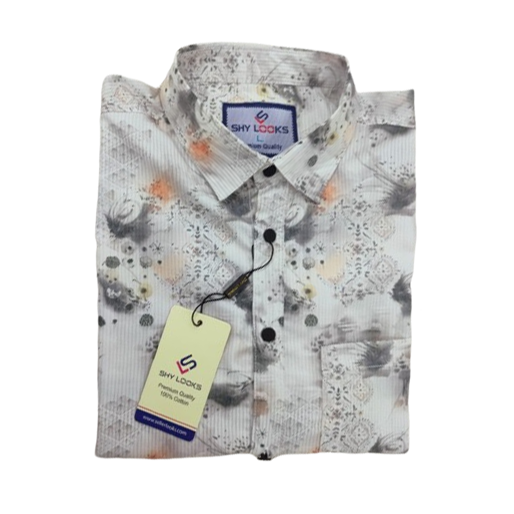 China Cotton Printed Full Sleeve Shirt For Men - Multicolor - OP364