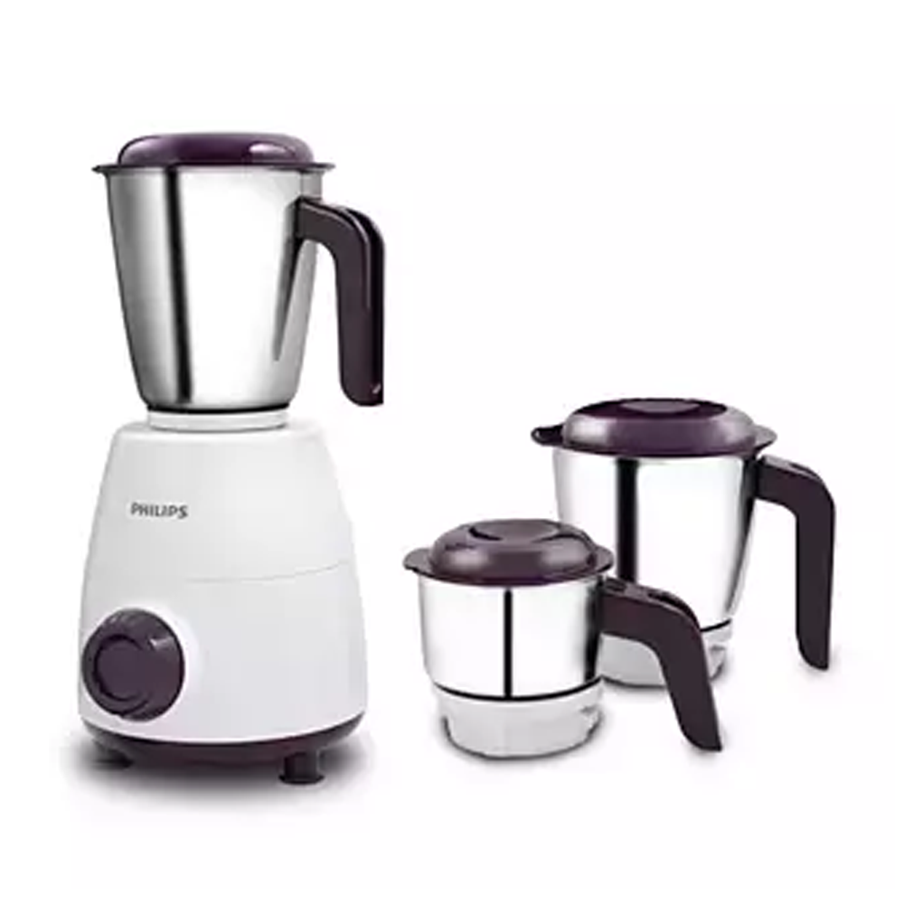 PHILIPS HL7505 Mixer Grinder - 500W - White and Purple