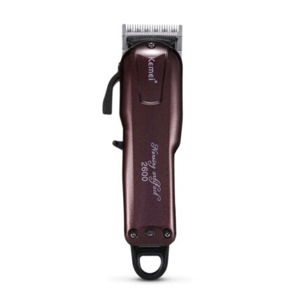 Kemei KM-2600 Cordless Hair Clipper For Men - Maroon