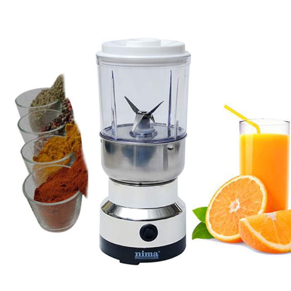 Nima 2 in 1 Electric Spice Grinder and Juicer - Silver