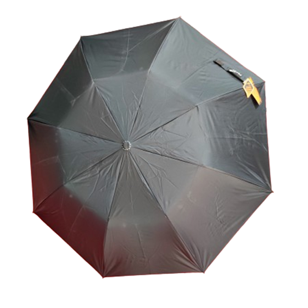 Polyester Auto Open Heavy Duty Folding Umbrella - Black