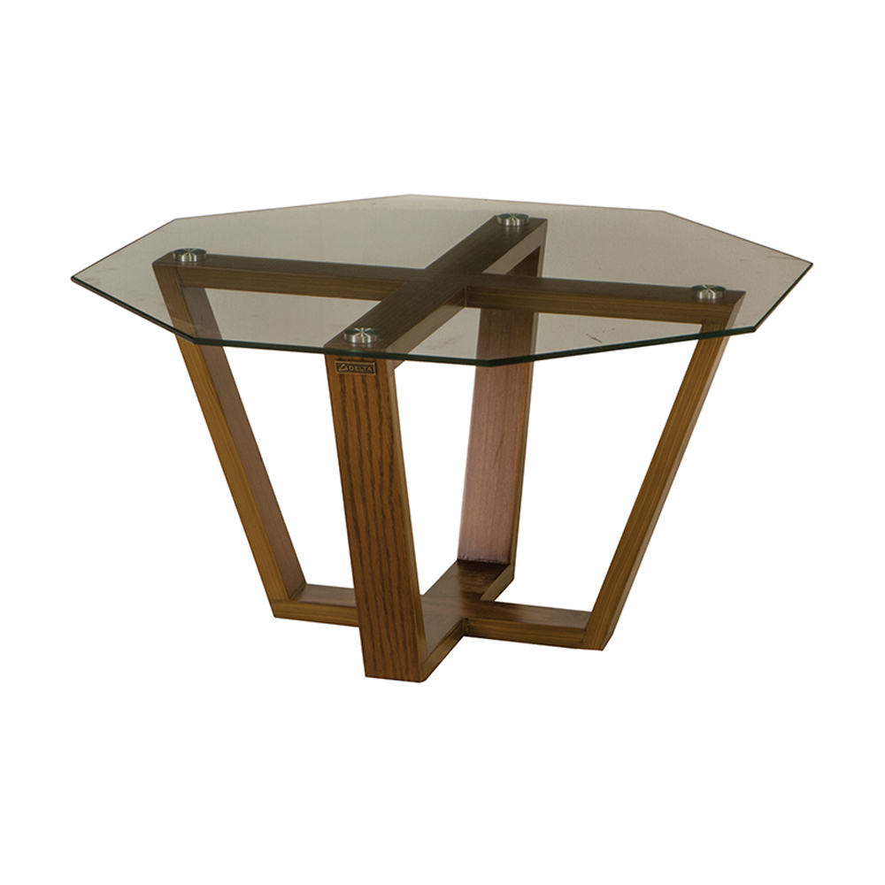 Delta Furnishers DIL-CRT-104 Beech and Veneered Process Wood Center Table - Lacquer and Santa Fe