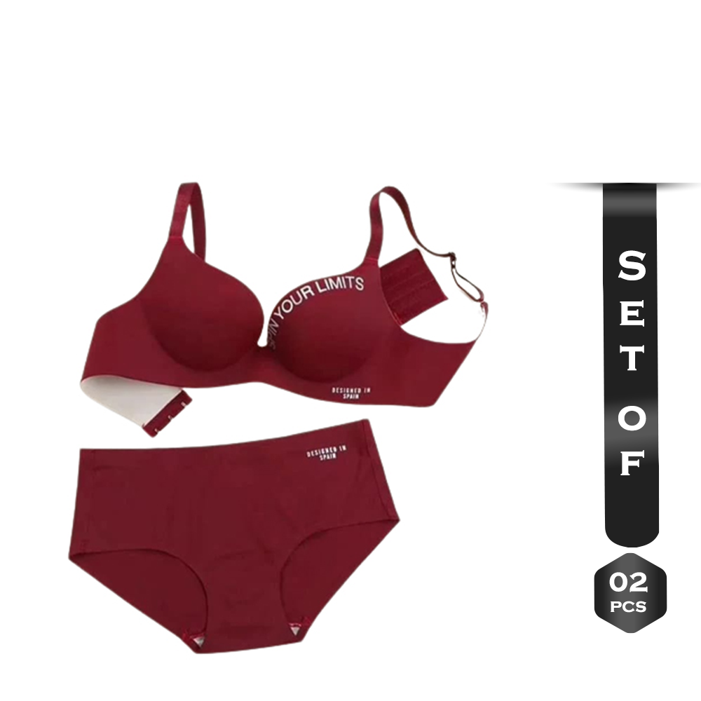 Maroon Color Padded Foam Bra For Women-1 Piece