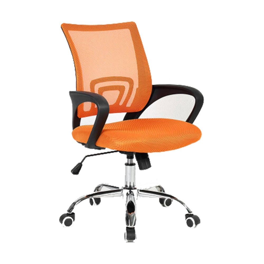 Fabric and Plastic Comfort Executive Chair - Orange