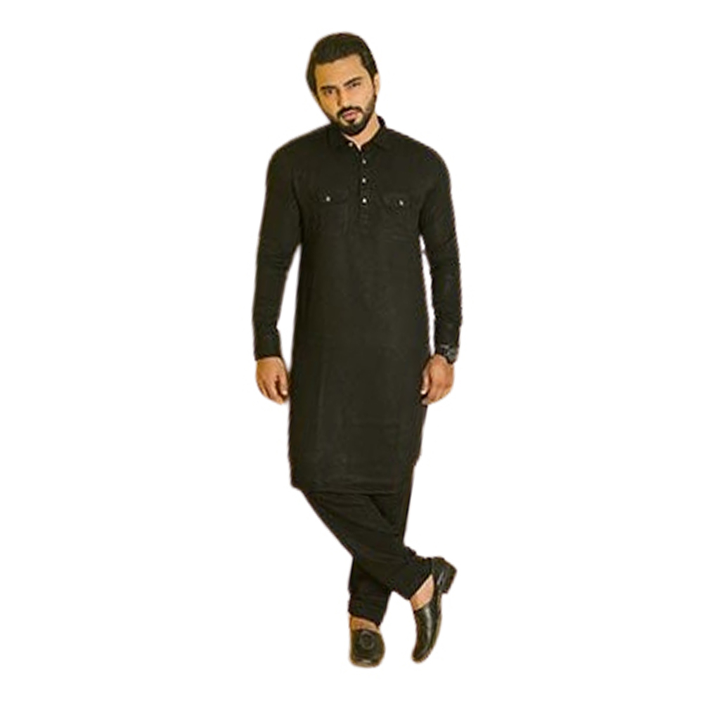 Soft Cotton Kabli Set for Men - Dark Olive - KS-15