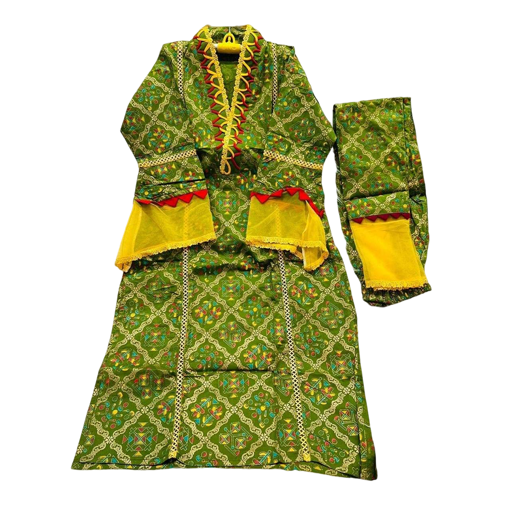 Cotton Co-ords for Women - Banana leaf 