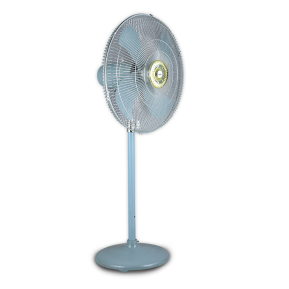VISION Metal Pedestal Fan - 24 Inch - Gray Blue
