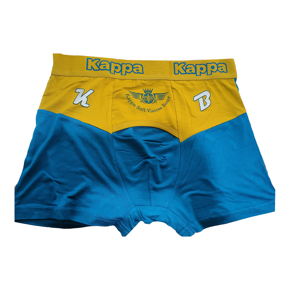 Kappa Cotton Boxer For Men - Blue and Yellow