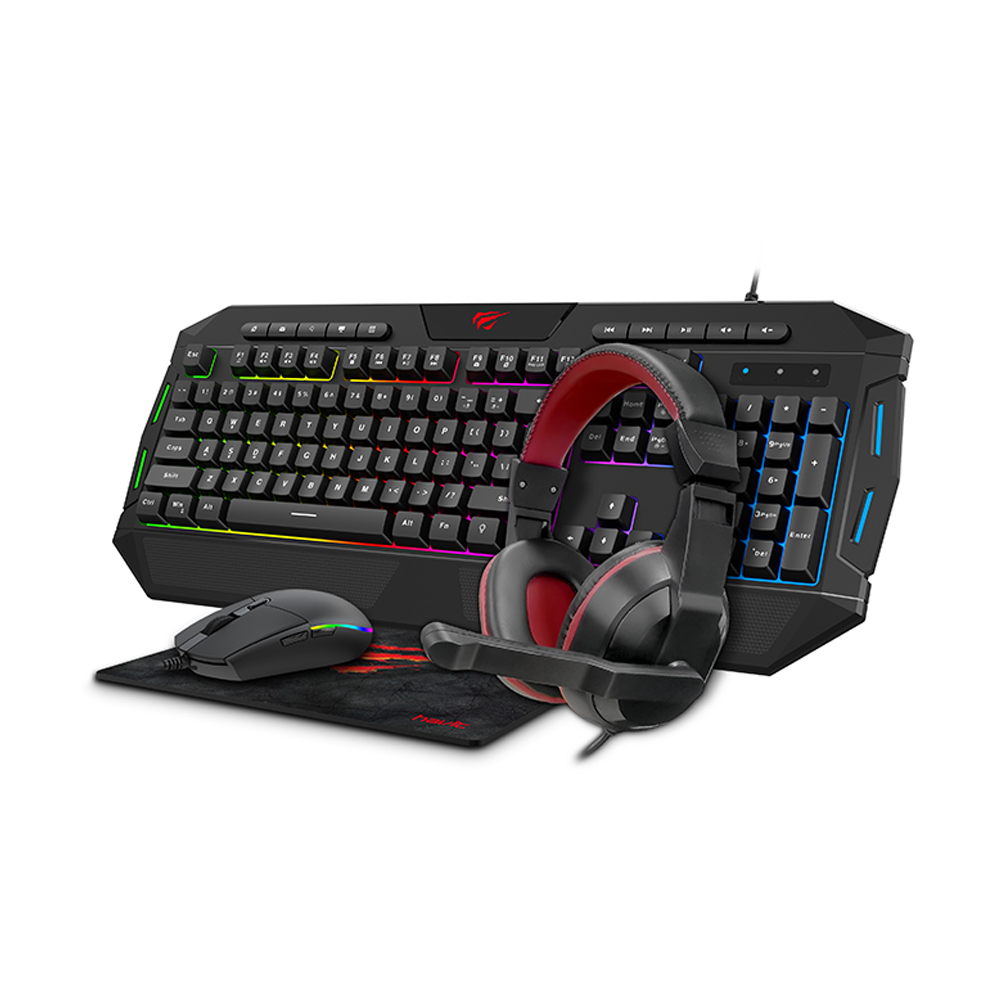 Havit KB501CM Gaming Wired Keyboard, Mouse, Headphone, Mousepad Combo (4 in 1)