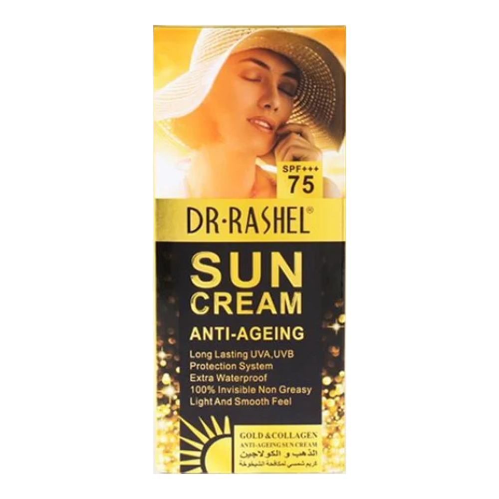 Dr. Rashel Sunscreen Pa Plus Sun Cream Gold Anti Ageing - Spf 75 - 80gm 