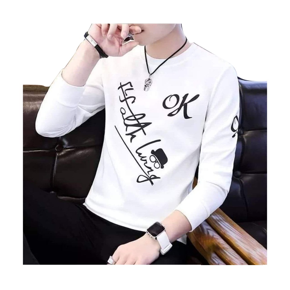 Fashionable Sweat Shirt - TS-11 - White