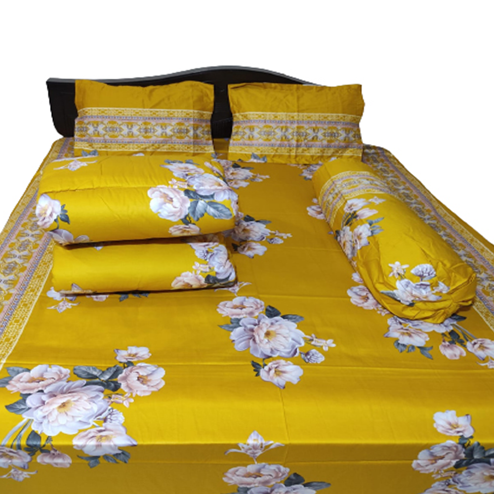 Twill Cotton King Size Comforter - Yellow - CM-T13