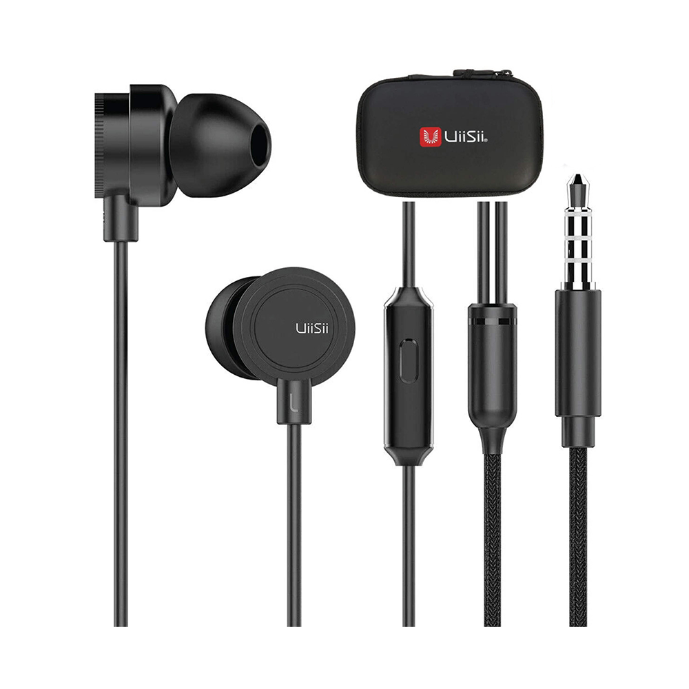 Uiisii Hm13 In-Ear Earphone With Headphone Pouch - Black