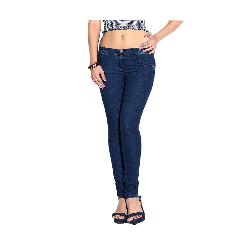 Slim Fit Girls Jeans in Navy Blue Color