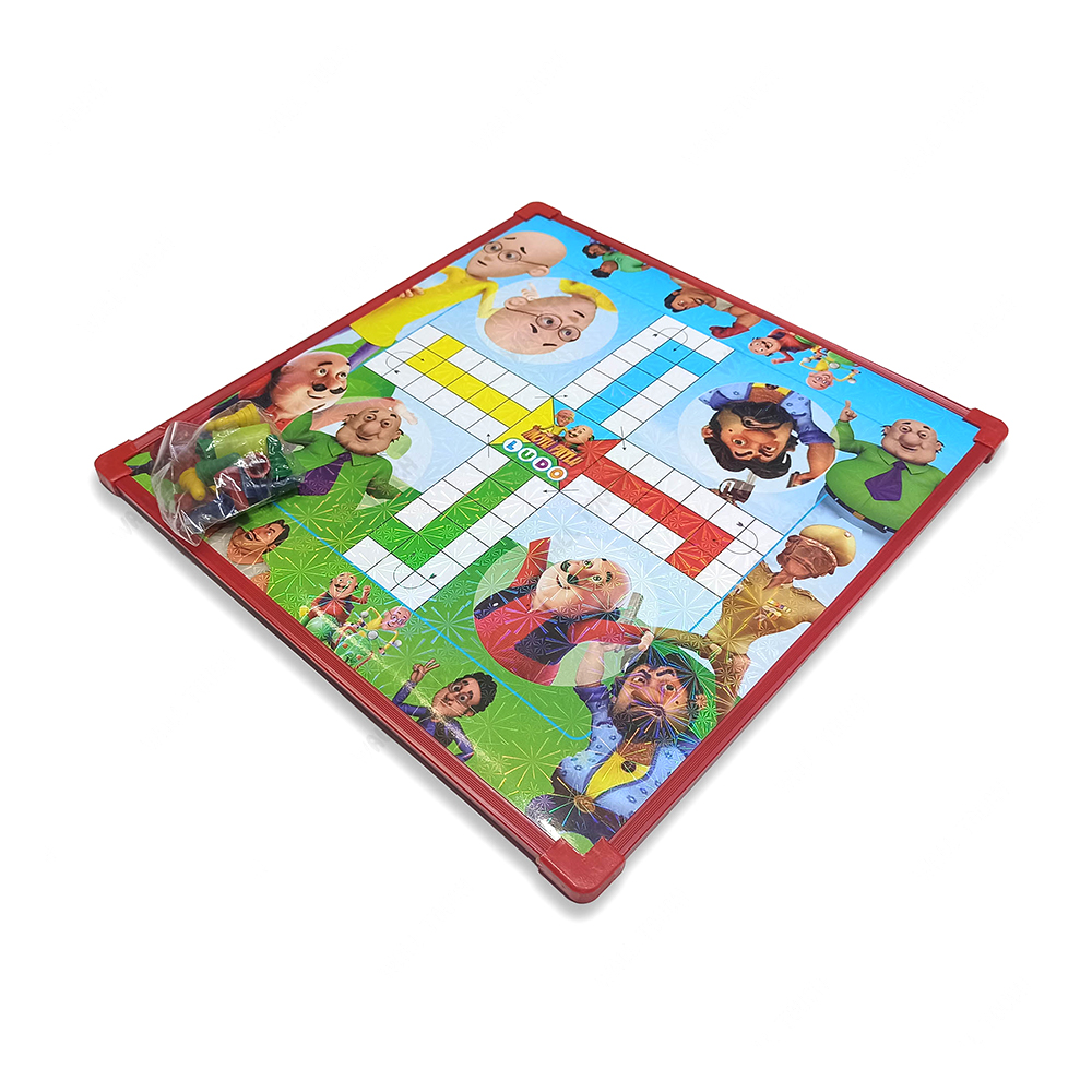 Both Side Disney Frozen and Motu Patlu Hard Ludo Board Game Set - Red - 131484732