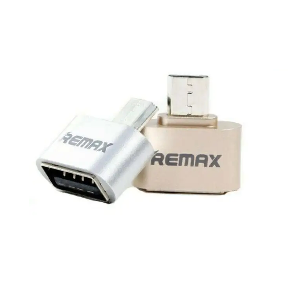Remax OTG USB Micro USB OTG Plug - Silver And Golden