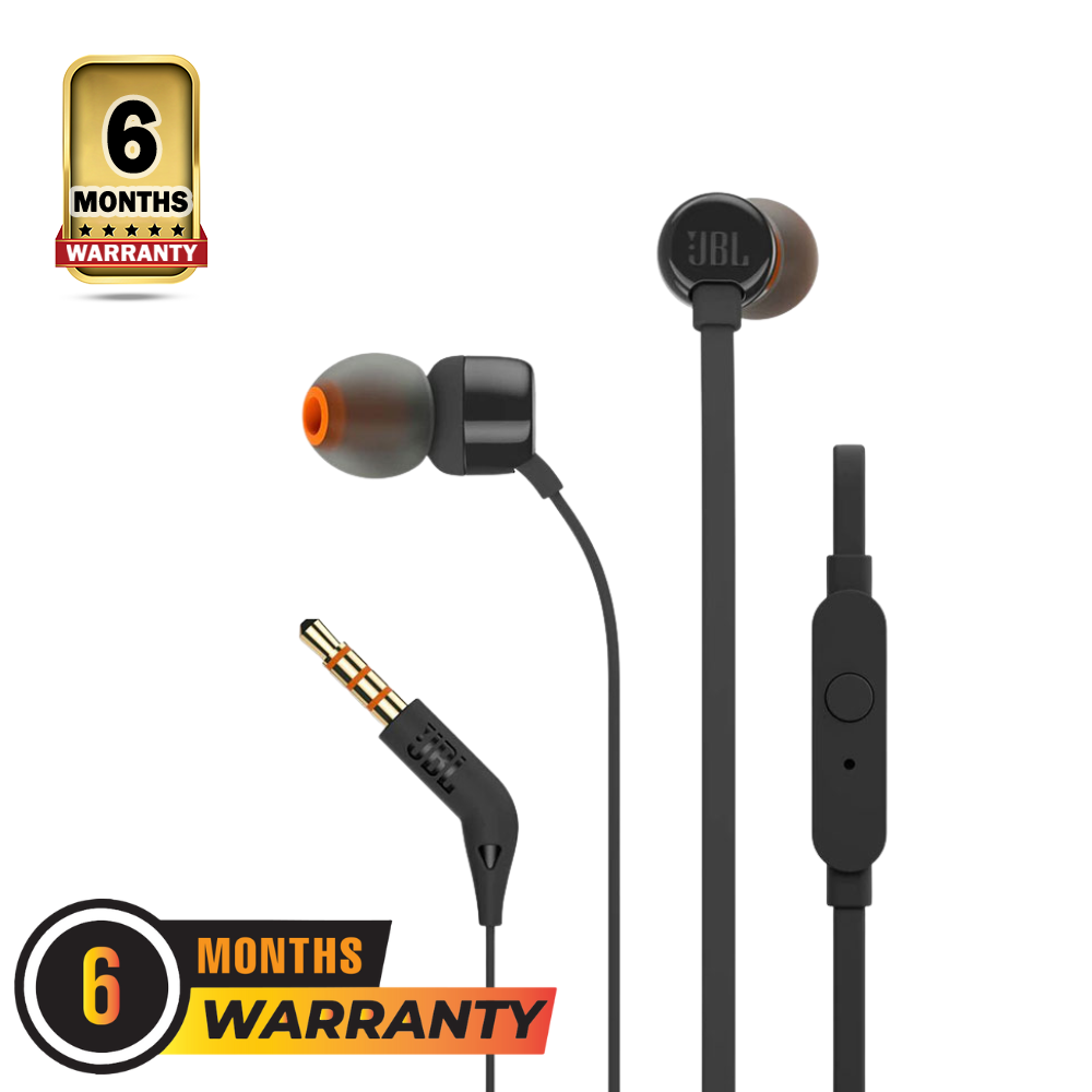 JBL TUNE 110 In-Ear Headphones - Black