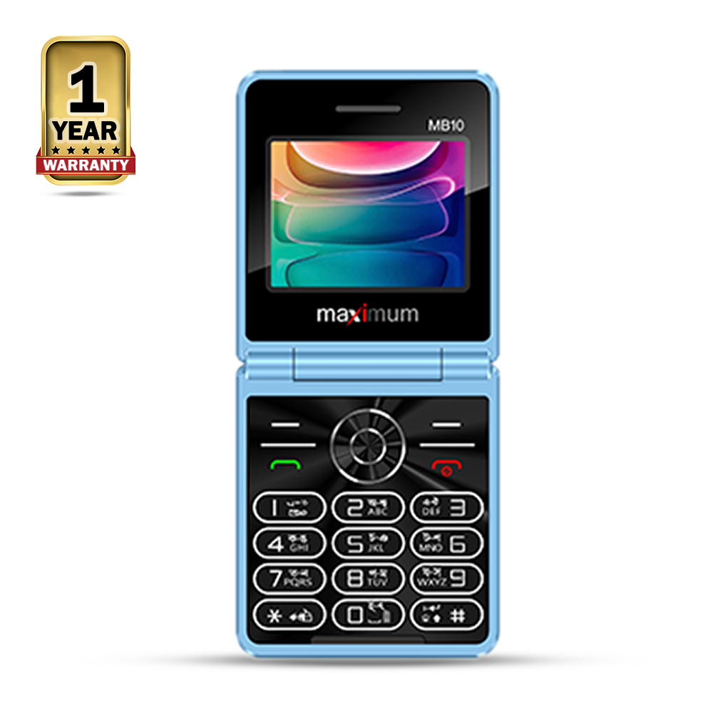 Maximum MB10 Diamond Folding Feature Phone - Sky Blue