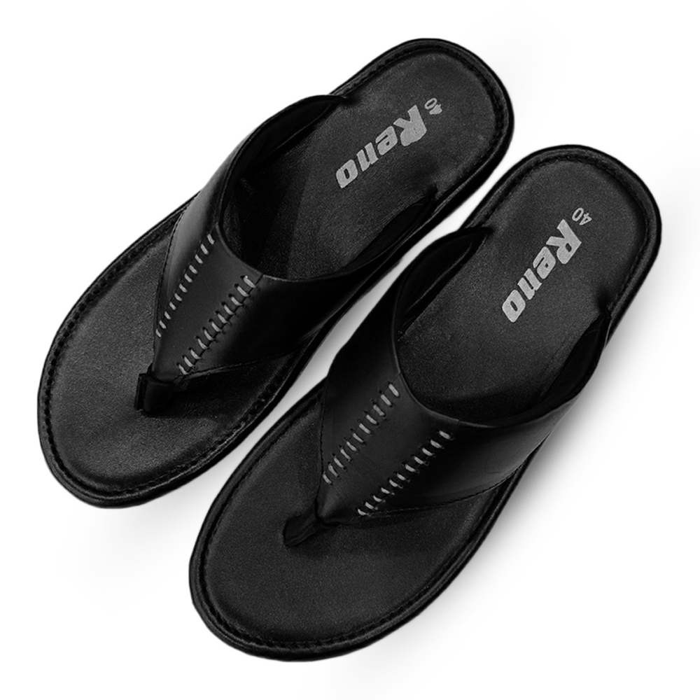 Leather Sandal for Men - Black - RS7067